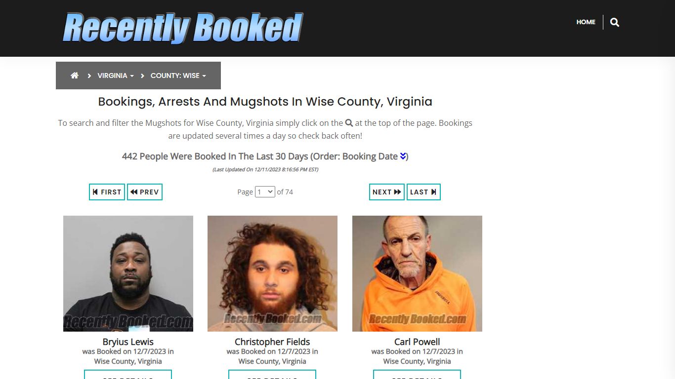 Recent bookings, Arrests, Mugshots in Wise County, Virginia